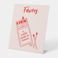 Match Made in Heaven Wedding Favour Pedestal Sign