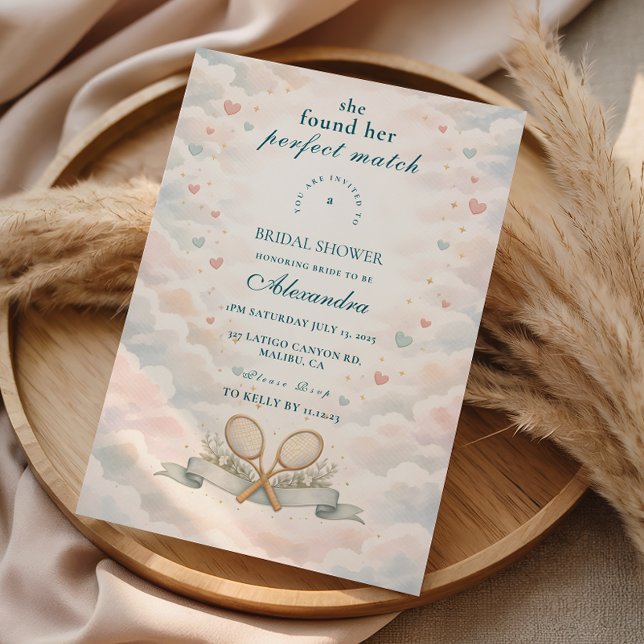 Match Point Tennis Bridal Shower Invitation (Creator Uploaded)