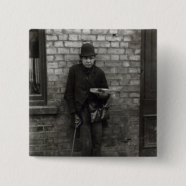 Match-Seller. c.1900 15 Cm Square Badge (Front)