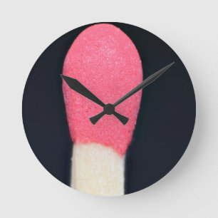 Match Stick "FireStarter" Round Clock