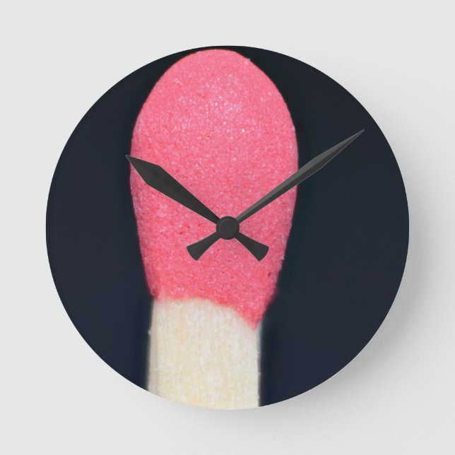 Match Stick "FireStarter" Round Clock (Front)