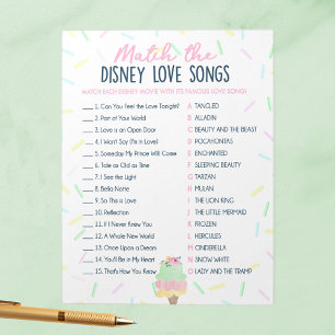Match the Love Songs Ice Cream Shower Game Pack Notepad