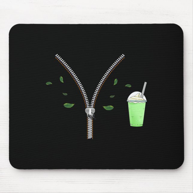 Matcha And Quarter Zips Meme Est 2025 Funny Gift M Mouse Mat (Front)