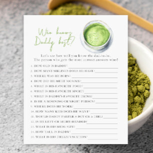 Matcha baby shower - Game Who knows daddy best