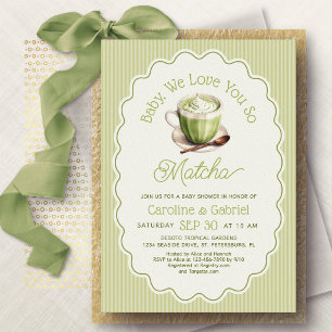 Matcha Baby Shower Invitation