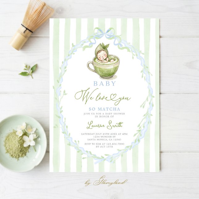 Matcha Baby Shower Invitation (Creator Uploaded)