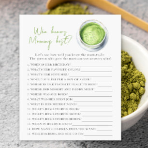 Matcha baby shower - Who knows mummy best