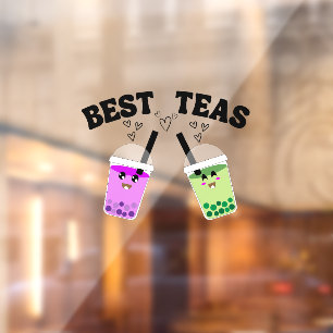 Matcha boba green tea, best teas matcha window cling