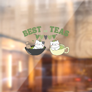 Matcha boba green tea, best teas matcha window cling