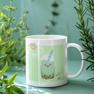 Matcha Boba Tea Coffee Mug