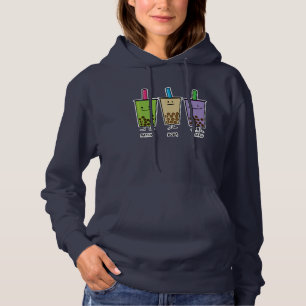 Matcha boba tea green drink milk Taro tapioca Hoodie