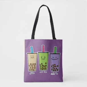 Matcha boba tea green drink milk Taro tapioca Tote Bag