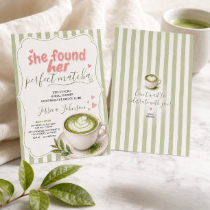 Matcha Bridal Shower Invitation Green Tea