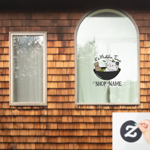 Matcha Bubble Tea Window Cling