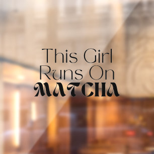 Matcha Cafe Window Cling