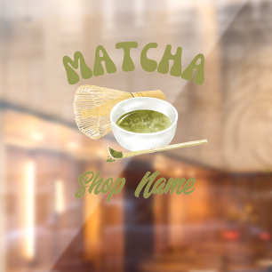 Matcha Cafe Window Cling