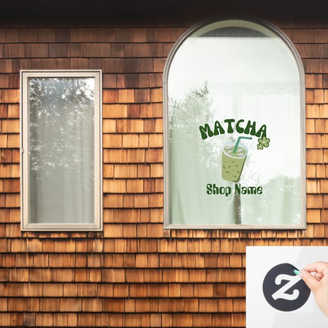 Matcha Cafe Window Cling (Home Window)