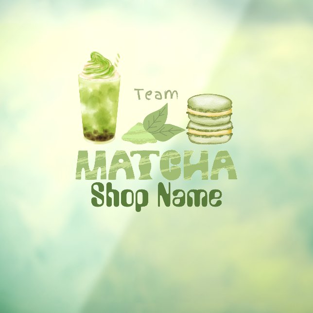 Matcha Cafe Window Cling (Sheet 3)