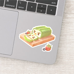 Matcha Cake Roll Illustration