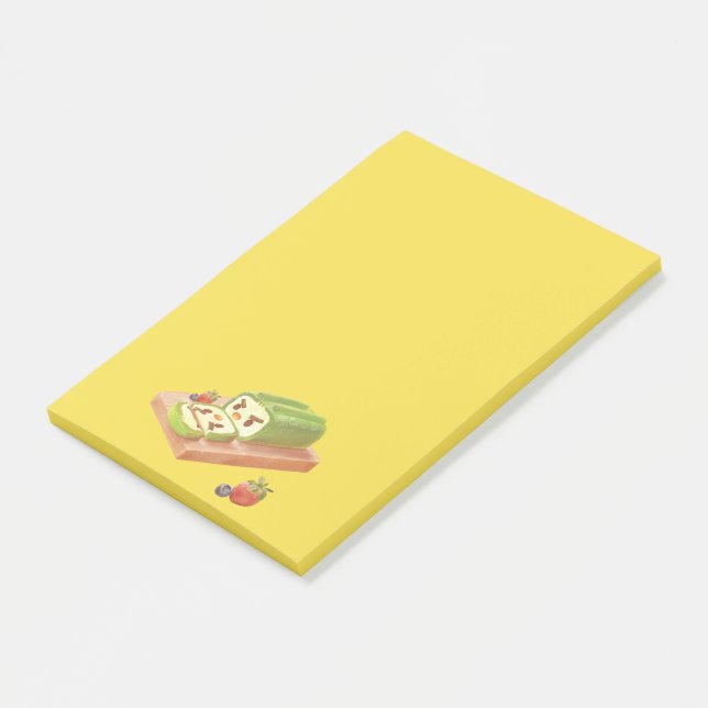 Matcha Cake Roll Illustration Post-it Notes (Angled)