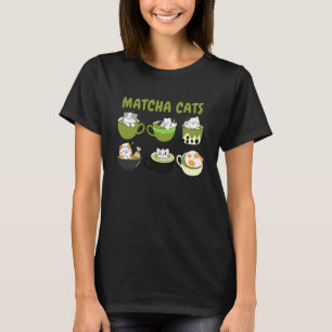 Matcha & Cat Lover Green Tea Time Cat Mum Matcha C T-Shirt