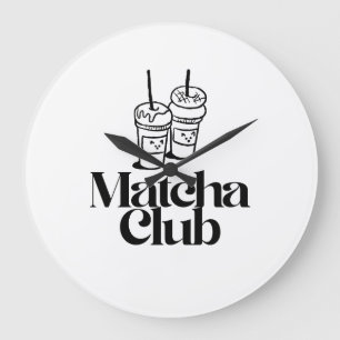Matcha Club Aesthetic Wall Clock
