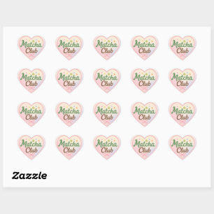 Matcha Club Heart Sticker
