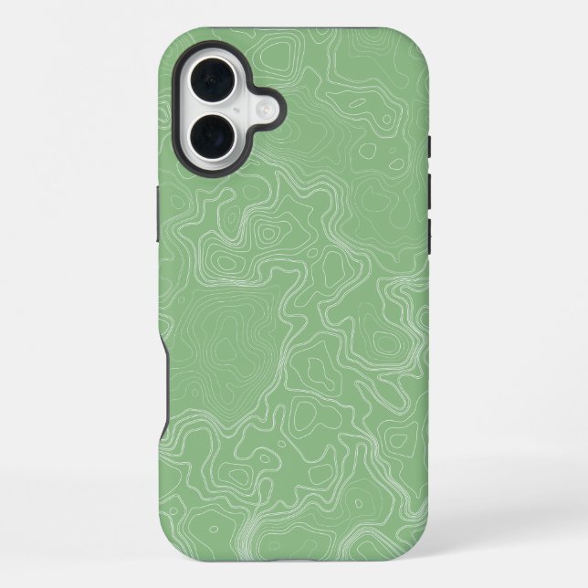 Matcha Contour Flow iPhone Case (Back)