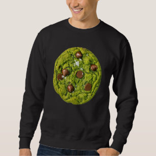 Matcha Cookie Chocolate Chip Cookie Costume Green Sweatshirt