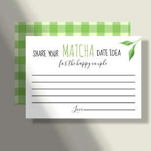 Matcha Couples Shower Game Date Idea Card