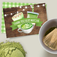 Matcha Flat Thank You Card
