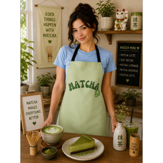 Matcha Green Tea  Apron