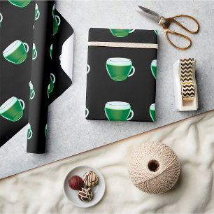 Matcha Green Tea Glass Wrapping Paper