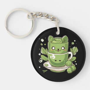 matcha green tea key ring