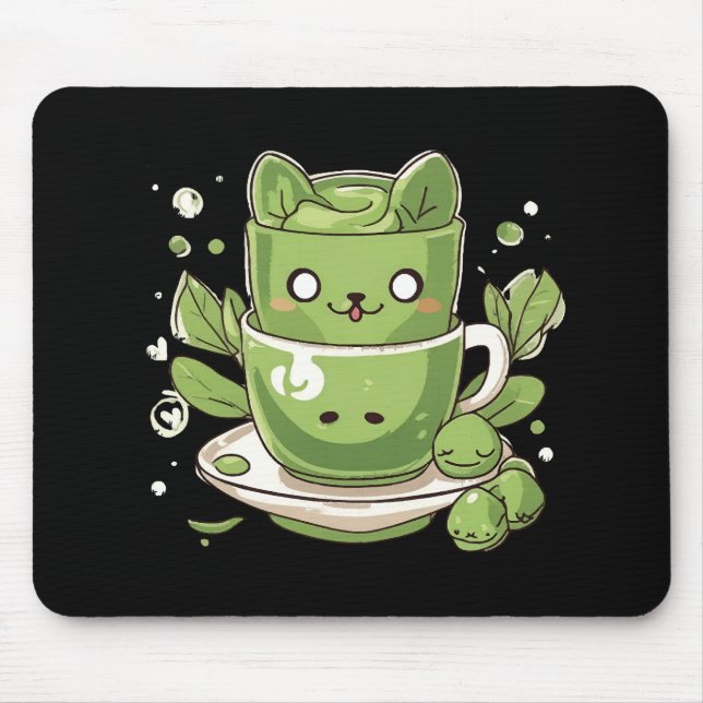 matcha green tea mouse mat (Front)