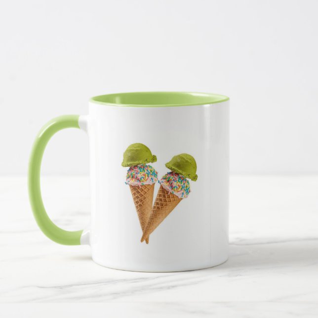  Matcha ice cream mug (Left)