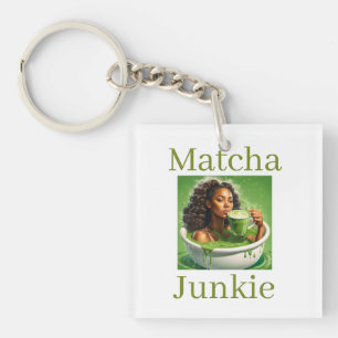 Matcha Junkie Keychain