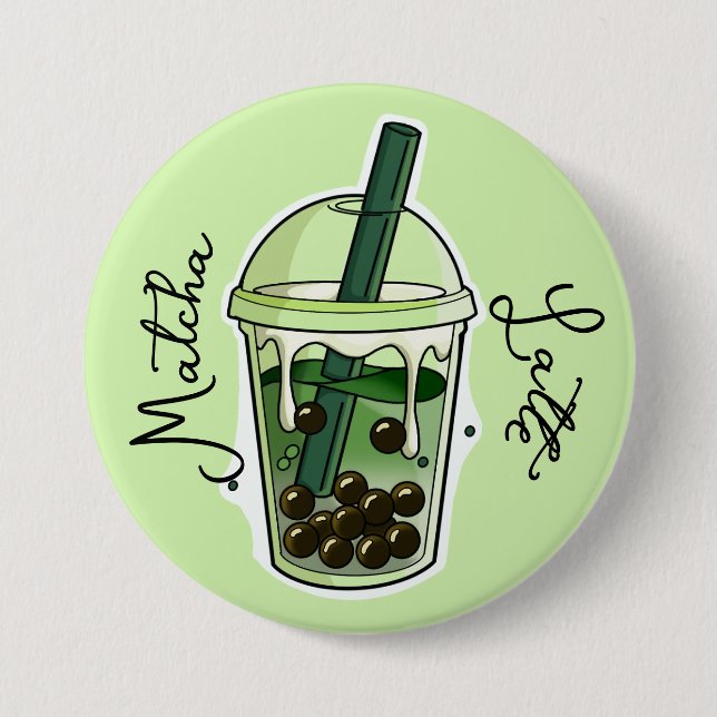 Matcha latte button  (Front)