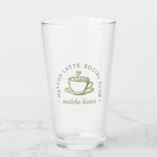 Matcha latte lovers girl club aesthetic glass