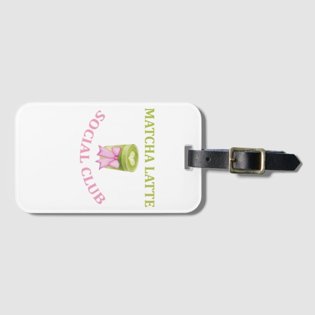 MATCHA LATTE SOCIAL CLUB LUGGAGE TAG (Front Horizontal)