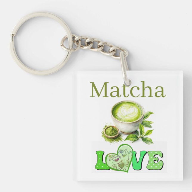 Matcha Love Keychain (Front)