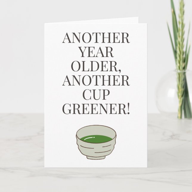 Matcha Lover Inspired Birthday Card - Blank (Front)
