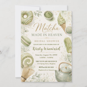 Matcha Made in Heaven Bridal Shower Invitation