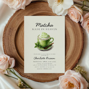 Matcha Made in Heaven Bridal Shower Invitation
