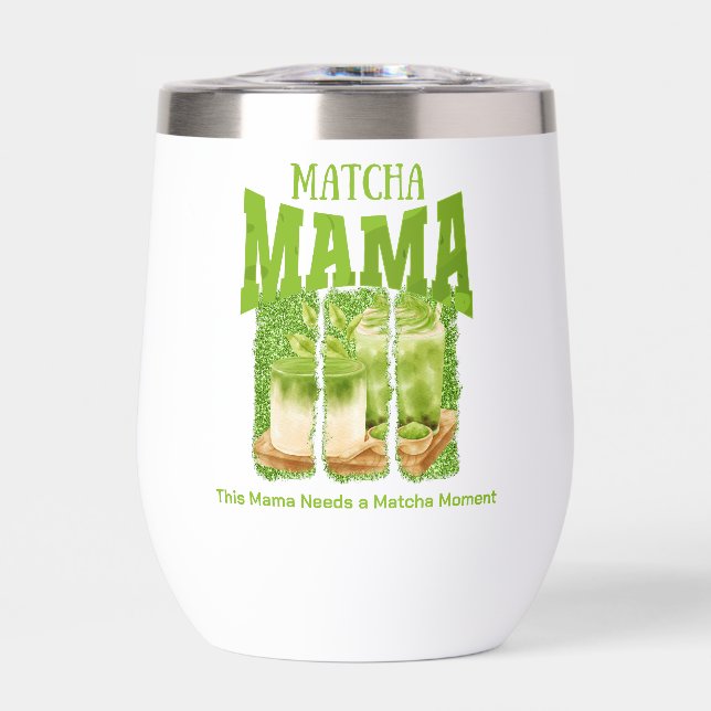 MATCHA MAMA Green Glitter Brush Stroke (Front)