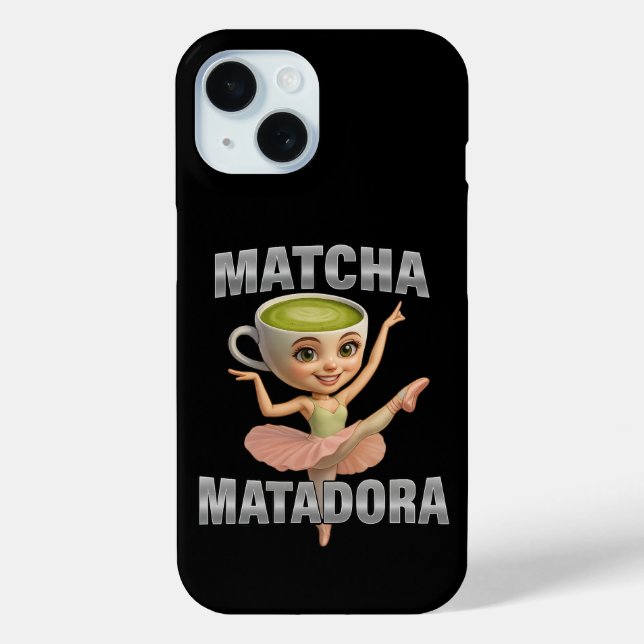 Matcha Matadora  Grace Meets Green Energy Case-Mate iPhone Case (Back)