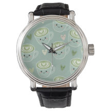 Matcha Moments Watch – Kawaii Green Tea Latte Time