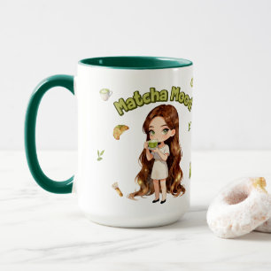 Matcha Mood Aesthetic Design Cute Green Tea Vibes Mug