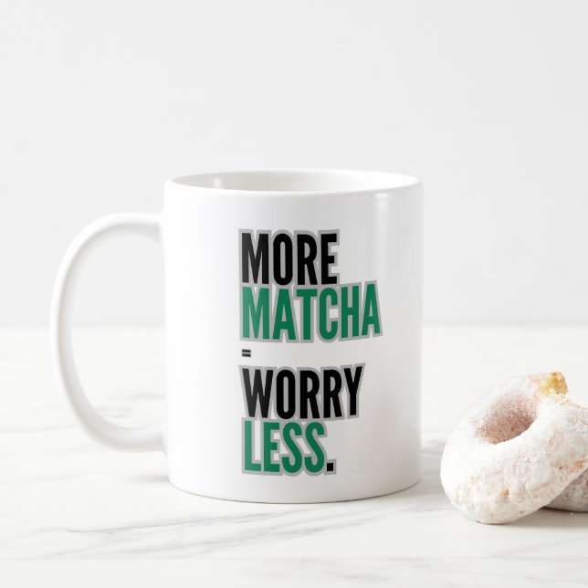 Matcha Mug , MUG gift, Matcha lover gift (With Donut)