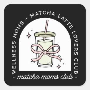 Matcha mum funny mother group community square sticker